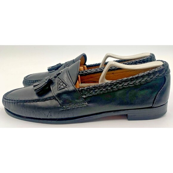 Allen Edmonds Maxfield Black Tassel Loafers Men’s 10 B Dress Shoes Made in USA main image 5